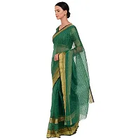 Stylish Art Silk Green Printed Saree With Blouse Piece For Women-thumb2