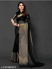 Women Stylish Chiffon Printed Saree with Blouse piece-thumb3