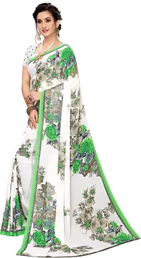 Women Stylish Art Silk Printed Saree with Blouse piece-thumb1