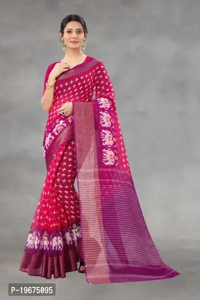 Women Stylish Art Silk Printed Saree with Blouse piece