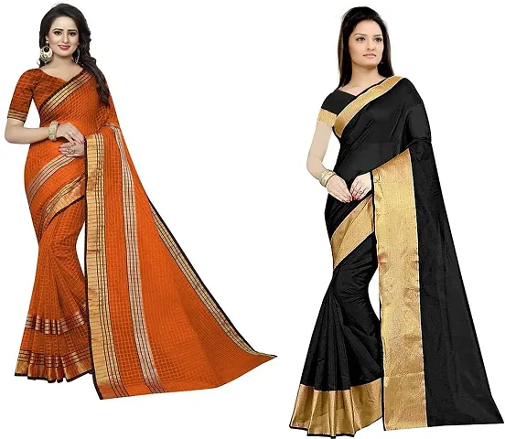 Best Selling Cotton Silk Saree with Blouse piece 