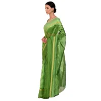 Stylish Cotton Silk Green Printed Saree With Blouse Piece For Women-thumb2