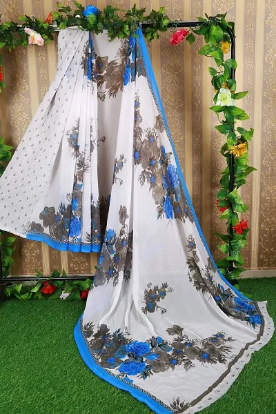 Dailywear Georgette Printed Sarees With Blouse