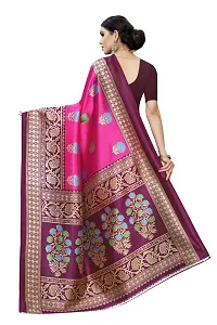 Stylish Art Silk Pink Printed Saree With Blouse Piece For Women-thumb3