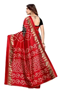 Stylish Art Silk Black Printed Saree With Blouse Piece For Women-thumb3