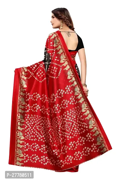 Stylish Art Silk Black Printed Saree With Blouse Piece For Women-thumb4