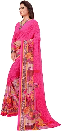 Women Stylish Georgette Printed Saree with Blouse piece-thumb4