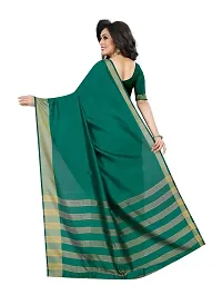 Classic Cotton Silk Solid Saree With Blouse Piece For Women-thumb3