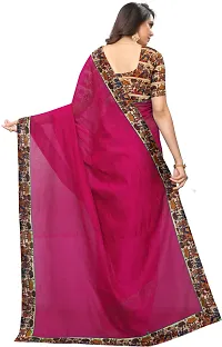 Women Stylish Cotton Silk Printed Saree with Blouse piece-thumb1