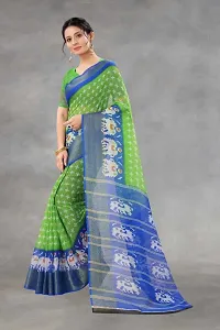 Women Stylish Crepe Printed Saree with Blouse piece-thumb2