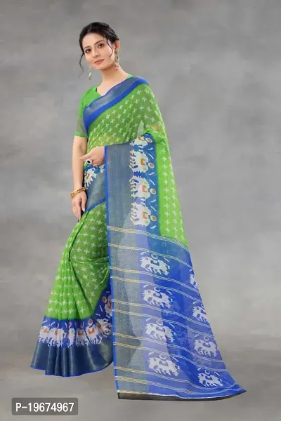 Women Stylish Crepe Printed Saree with Blouse piece-thumb3