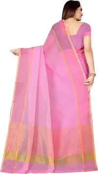 Women Stylish Art Silk Solid Saree with Blouse piece-thumb1