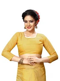 Stylish Cotton Blend Saree With Blouse Piece For Women Pack Of 2-thumb4