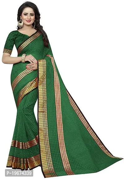 Women Stylish Cotton Silk Striped Saree with Blouse piece-thumb5