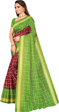 Women Stylish Art Silk Self Pattern Saree with Blouse piece-thumb2