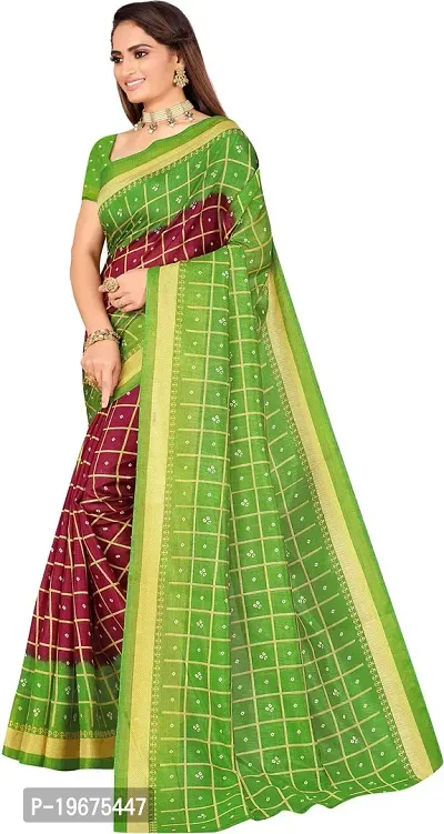 Women Stylish Art Silk Self Pattern Saree with Blouse piece-thumb3