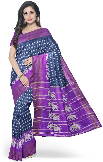 Trending Art Silk Saree with Blouse piece 