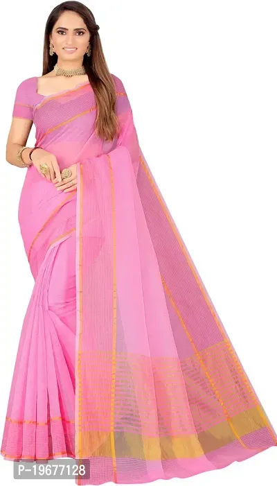 Women Stylish Art Silk Solid Saree with Blouse piece-thumb0