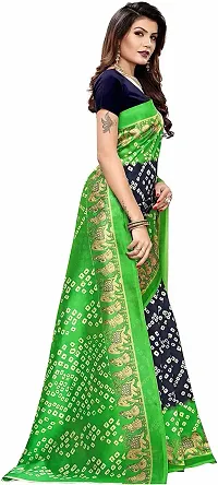 Women Stylish Art Silk Printed Saree with Blouse piece-thumb3