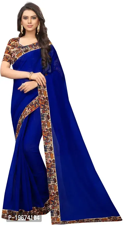 Women Stylish Cotton Silk Printed Saree with Blouse piece-thumb0