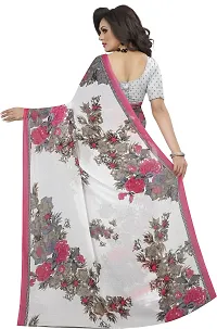 Women Stylish Art Silk Printed Saree with Blouse piece-thumb1