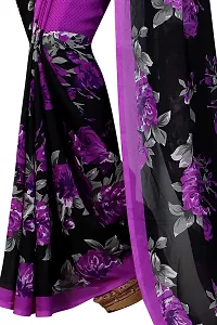 Stylish Purple Art Silk Saree with Blouse piece For Women-thumb1