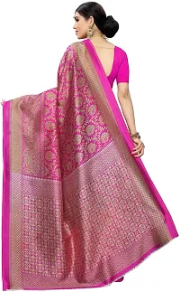 Women Stylish Art Silk Printed Saree with Blouse piece-thumb3