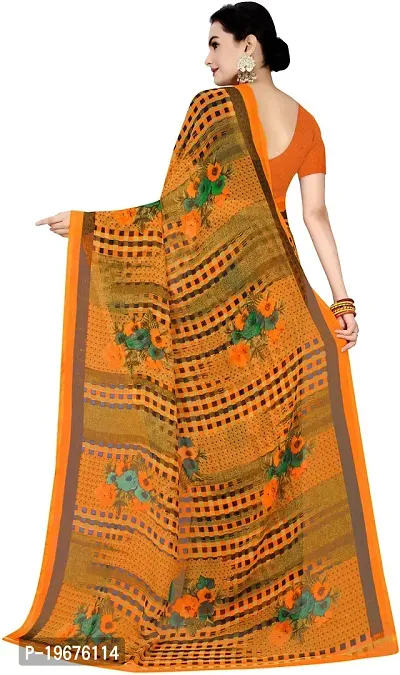 Women Stylish Georgette Printed Saree with Blouse piece-thumb3