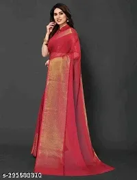 Women Stylish Chiffon Printed Saree with Blouse piece-thumb3