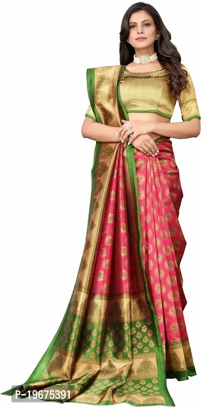 Women Stylish Net Printed Saree with Blouse piece-thumb2