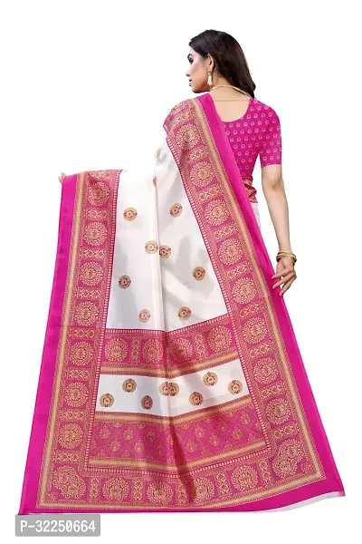 Stylish Pink Cotton Silk Woven Design Saree with Blouse piece For Women-thumb3