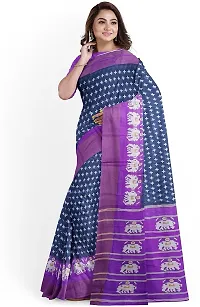 Women Stylish Art Silk Printed Saree with Blouse piece-thumb1