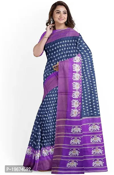 Women Stylish Art Silk Printed Saree with Blouse piece-thumb2