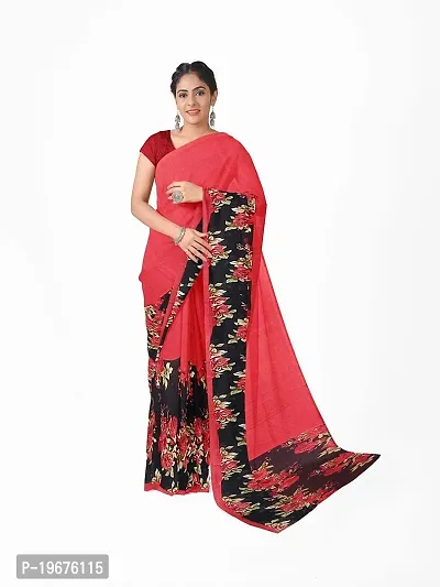 Women Stylish Georgette Printed Saree with Blouse piece-thumb0