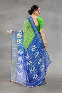 Women Stylish Crepe Printed Saree with Blouse piece-thumb3