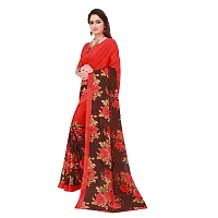 Stylish Georgette Multicoloured Printed Saree With Blouse Piece For Women-thumb4