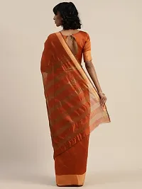 Women Stylish Art Silk Solid Saree with Blouse piece-thumb3