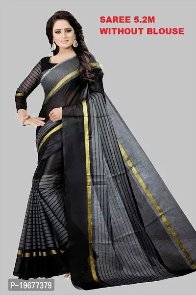 Women Stylish Art Silk Printed Saree with Blouse piece-thumb0