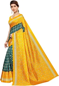 Women Stylish Silk Blend Printed Saree with Blouse piece-thumb2