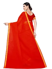 Stylish Art Silk Red Saree With Blouse Piece For Women-thumb3