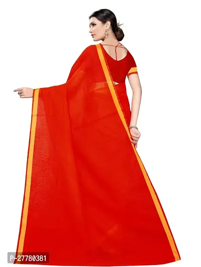 Stylish Art Silk Red Saree With Blouse Piece For Women-thumb4