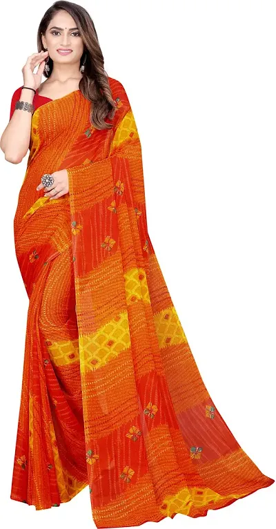 Best Selling Georgette Saree with Blouse piece 