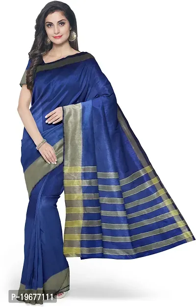 Women Stylish Cotton Silk Printed Saree with Blouse piece-thumb0