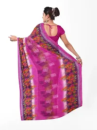 Women Stylish Georgette Printed Saree with Blouse piece-thumb1