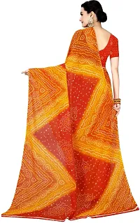 Women Stylish Georgette Printed Saree with Blouse piece-thumb1