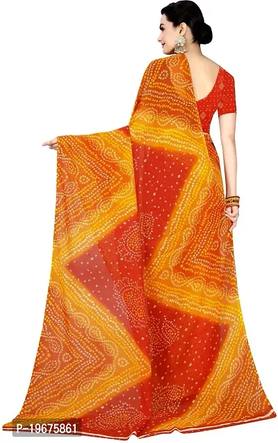 Women Stylish Georgette Printed Saree with Blouse piece-thumb2