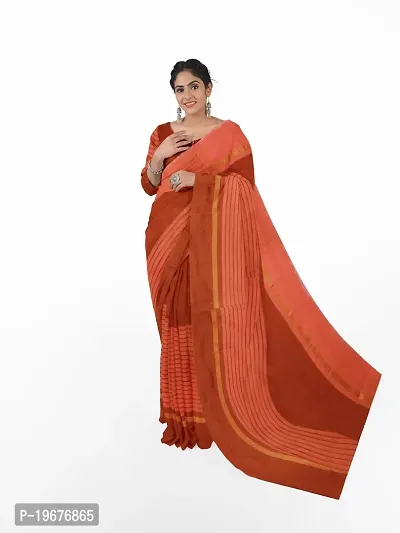 Women Stylish Cotton Silk Solid Saree with Blouse piece-thumb0