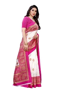 Stylish Pink Cotton Silk Woven Design Saree with Blouse piece For Women-thumb1