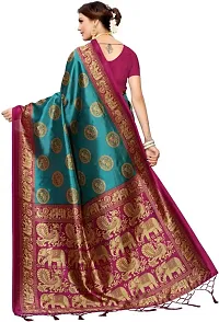 Women Stylish Georgette Solid Saree with Blouse piece-thumb3