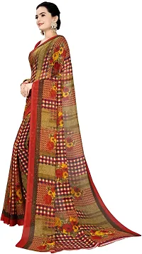 Women Stylish Georgette Printed Saree with Blouse piece-thumb4